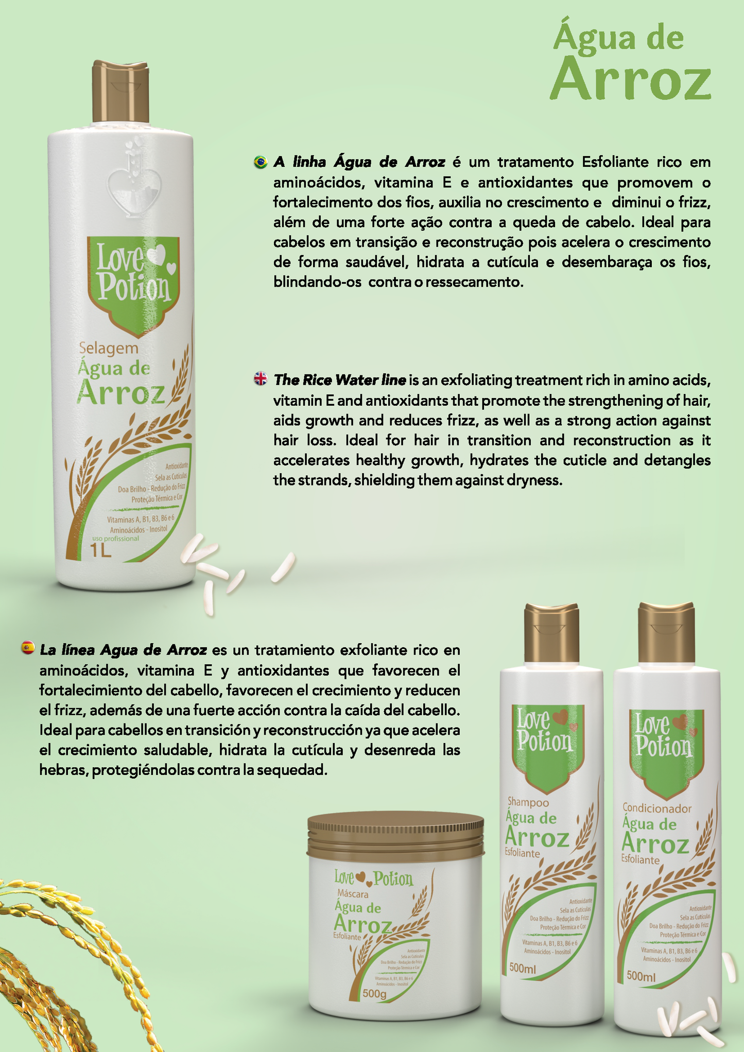 Love Potion - Aqua de Arroz (Keratin Treatment) 1L
