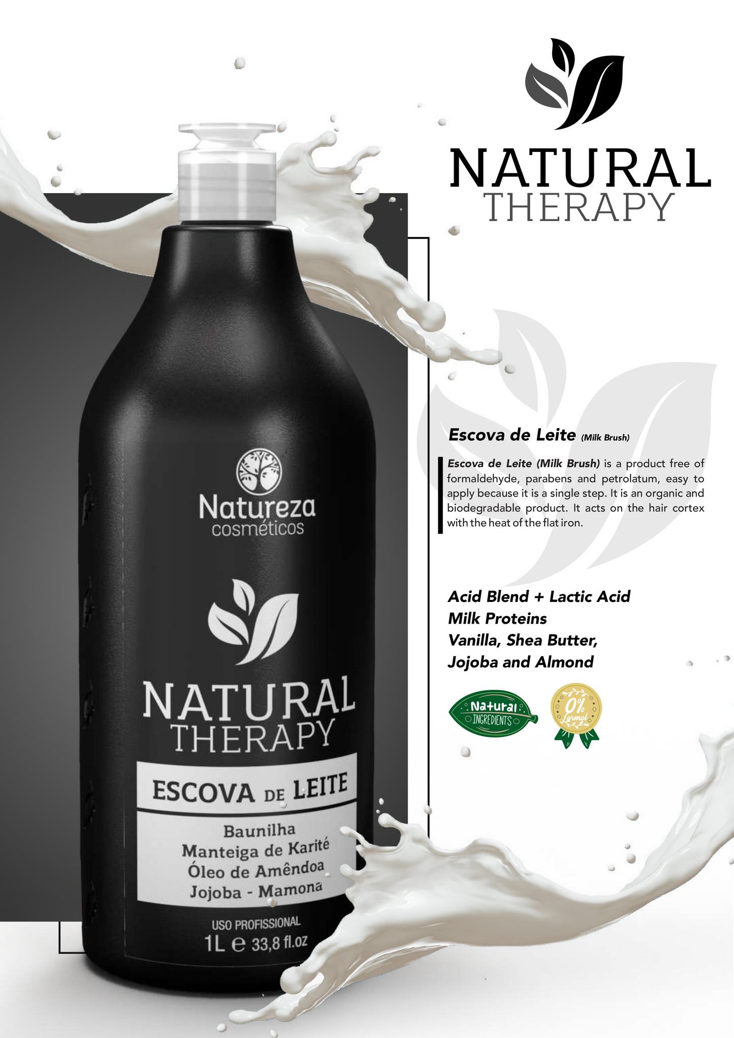 Natureza Cosmeticos - Escova de Biotina (Kit Alisador Orgânico para Nanoplastia)