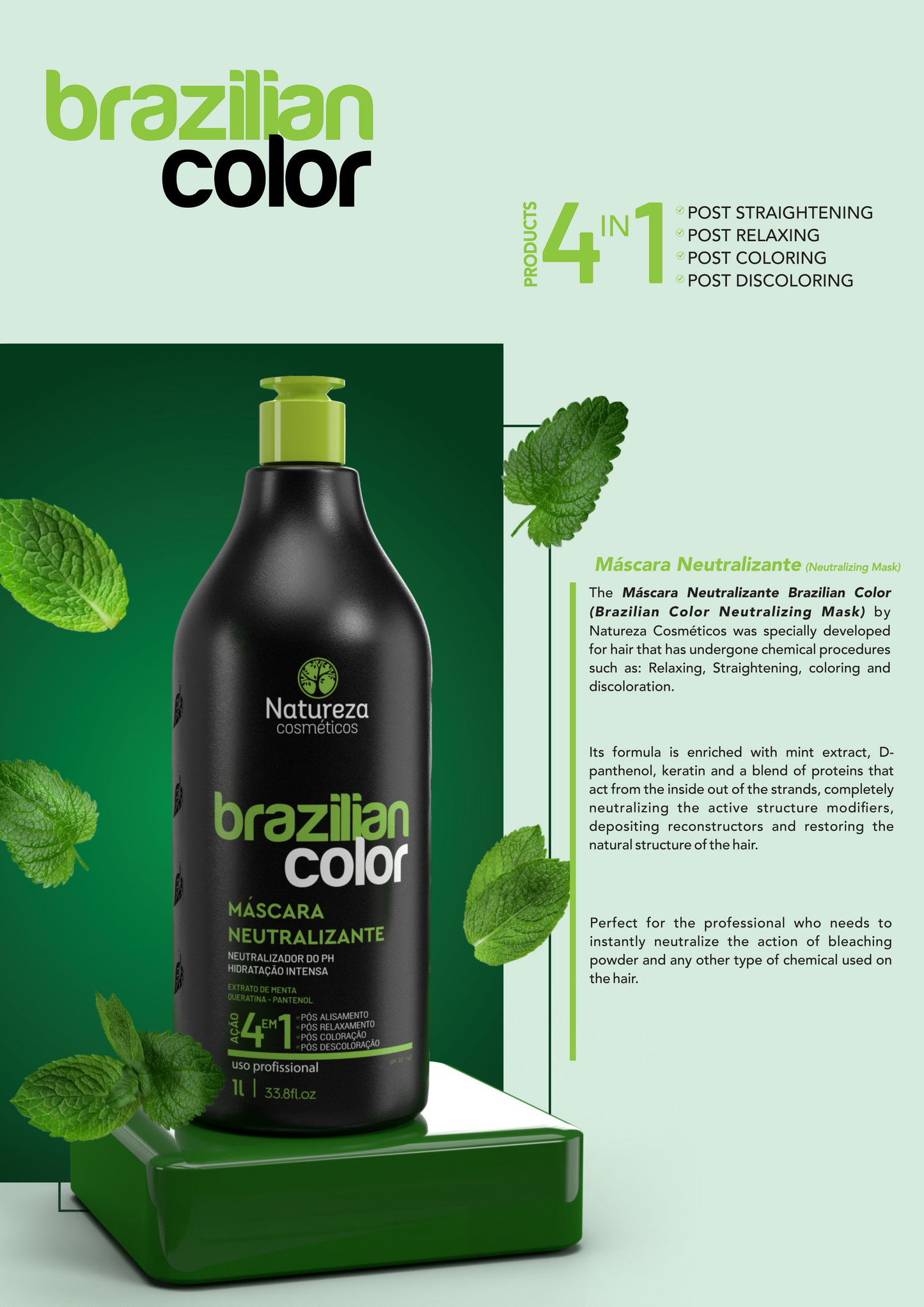 Natureza Cosmetics - Brazilian Color Neutralization Mask (4-1 Mascara)