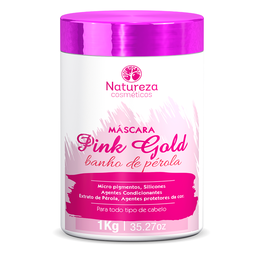 Natureza Cosmeticos - Banho de Perola Pink Gold Mascara (Hair Mask 1kg)