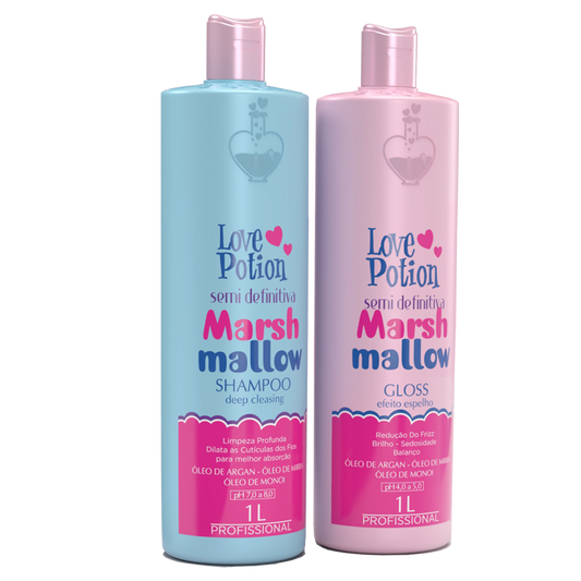 Love Potion Cosméticos - Brilho MarshMallow (Kit de Alisamento Capilar Orgânico Nanoplastia)